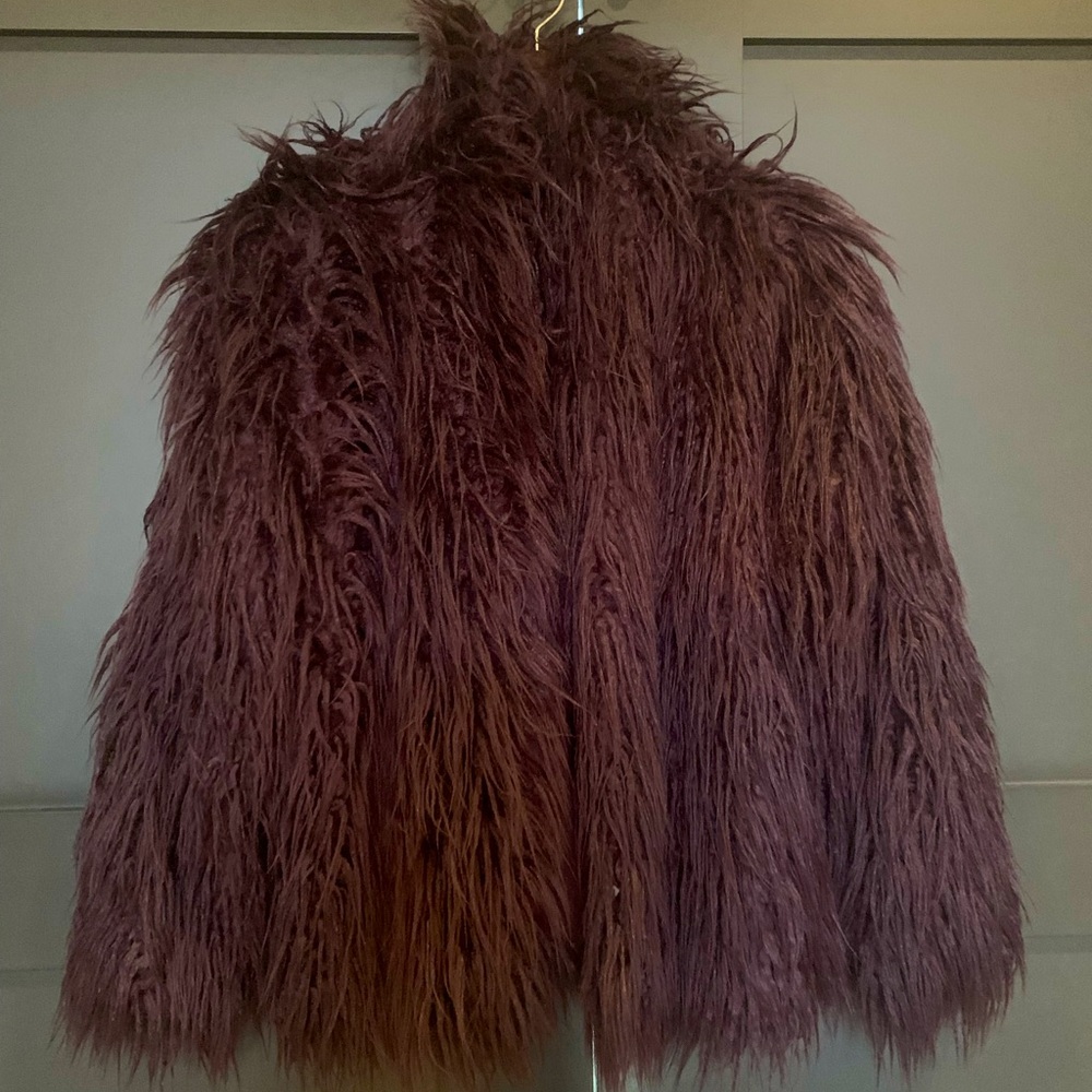 Trouvé faux fur Teddy coat Size M